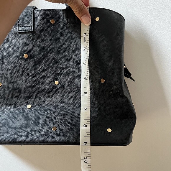 H&M Bags Hm Black Gold Studded Handbag Womens Medium Purse Classic